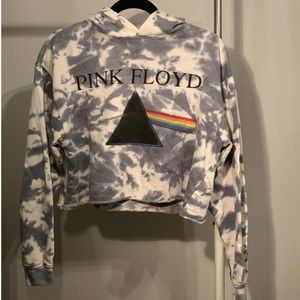 PINK FLOYD Tie Dye Cropped Sweater